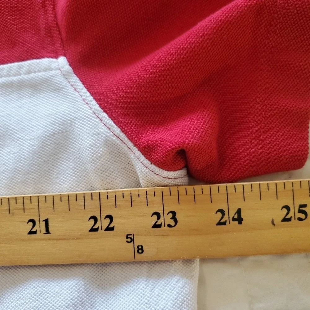Vintage 90s‎ Nautica Polo Shirt Men XXL Colorblock Striped Sailing Logo Blue Red